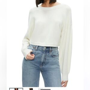 Alice & Olivia Posey croppedsweater in GREEN (NOT WHITE, but see other listing)